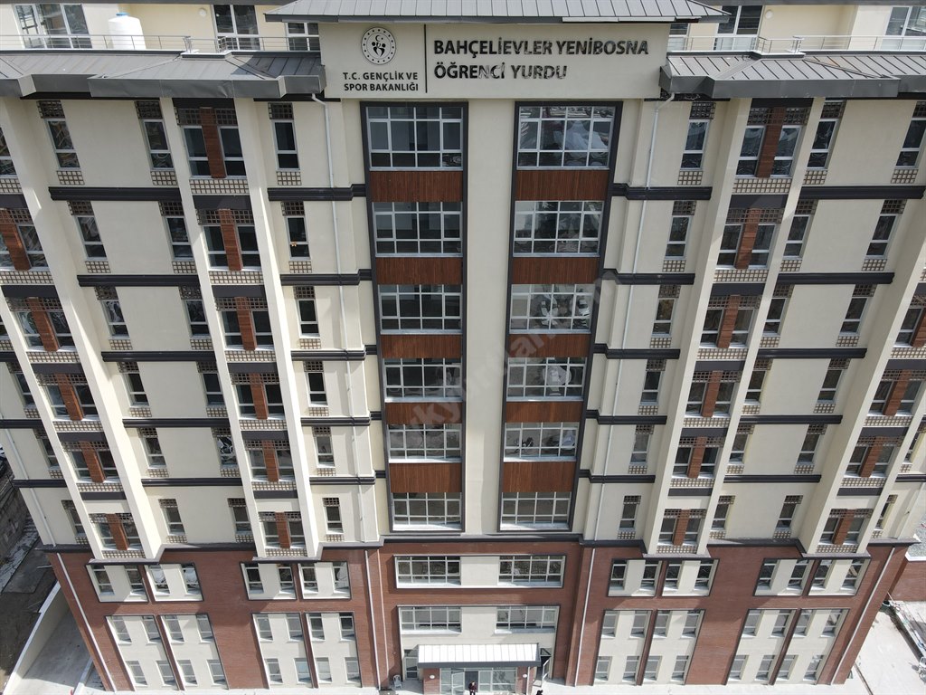 Bahçelievler Yenibosna Kyk Kız Öğrenci Yurdu - İstanbul KYK öğrenci yurdu dış görünüşü