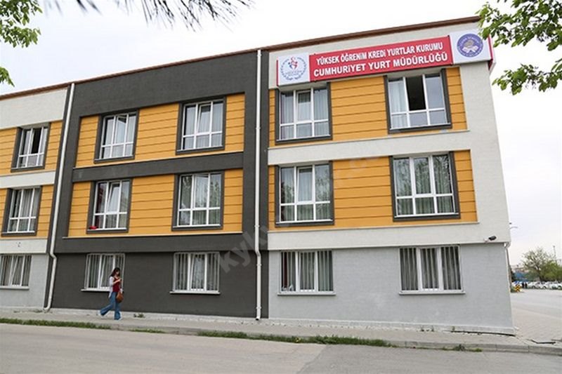 Cumhuriyet Kyk Kız Öğrenci Yurdu - Eskişehir KYK öğrenci yurdu dış görünüşü
